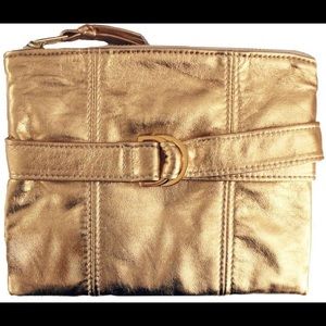 Beau & Ro Bag Company Silver clutch and belt bag